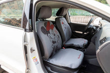 Carica l'immagine nel visualizzatore di Gallery, Tataway Coppia coprisedili anteriori auto Minnie Mouse Topolina poggiatesta grigio rosso airbag compatibile universale p