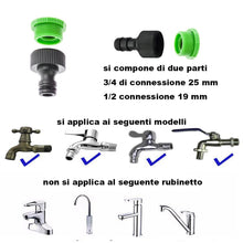 Carica l'immagine nel visualizzatore di Gallery, Tubo Giardino Estensibile 15m (50FT), Tubo Irrigazione Espandibile Flessibile Anti Attorcigliamento con Pistola Spruzzo 