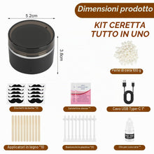 Carica l'immagine nel visualizzatore di Gallery, HOTUT Ceretta per Naso e Orecchie per Uomini e Donne, Ceretta per Sopracciglia - Epilatore Viso con mini Scaldacera, Kit