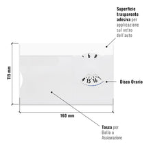 Carica l'immagine nel visualizzatore di Gallery, 4R Quattroerre.it 32131 Porta Bollo con Disco Orario, Bianco