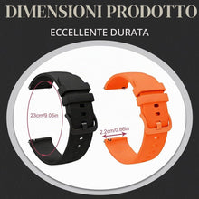 Carica l'immagine nel visualizzatore di Gallery, 4Pcs Cinturino per Orologi da 22mm Gomma, Leggeri Cinturini, Impermeabile Cinturini in Morbida, Fibbia in Metallo per Uo