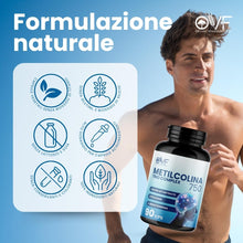 Carica l'immagine nel visualizzatore di Gallery, OVF Citicolina Integratore Metilcolina Trio Complex 90 Cps, Integratore Memoria e Concentrazione per supporto delle Funz