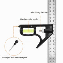 Carica l'immagine nel visualizzatore di Gallery, QWORK® Set Completo Squadre Falegnameria (Kit da 2) con Squadra 185mm in Alluminio e Squadra Combinata 300mm in Acciaio 