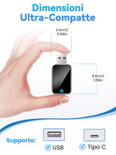 Carica l'immagine nel visualizzatore di Gallery, S2 Mini Adattatore CarPlay Wireless per iPhone, Converte Cablato in Wireless, USB e Type-C Plug and Play, Compatibile Au