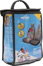 Carica l'immagine nel visualizzatore di Gallery, Tataway Coppia coprisedili anteriori auto Minnie Mouse Topolina poggiatesta grigio rosso airbag compatibile universale p