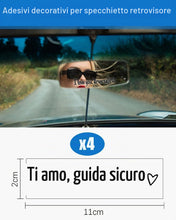 Carica l'immagine nel visualizzatore di Gallery, 4 Pezzi Passenger Adesivi Auto Divertenti "I love you,drive safe",Specchio Esterno Ti Amo,Sticker auto Adesivi in Vinile