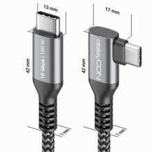Carica l'immagine nel visualizzatore di Gallery, deleyCON 0,15m Cavo USB-C 100W 10 Gbps Corto Angolato 90 Grad (USB 3.2 Gen2) PD 3.0 Ricarica Dati 4K@60Hz per iPhone 17 