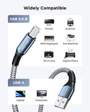 Carica l'immagine nel visualizzatore di Gallery, Cavo Stampante USB 2.0 [3 Metri], Cavo USB B a USB A, Cavo USB Tipo A Maschio a Tipo B Maschio Per Stampante HP, Canon, 