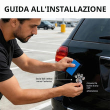 Carica l'immagine nel visualizzatore di Gallery, 8 Pcs 3D Cromato Impronta Zampa Cane Adesivi Auto Esterni Emblema Decorativo per Auto, Moto e Scooter (Argento, Nero)