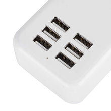 Carica l'immagine nel visualizzatore di Gallery, Caricatore USB, 6 Porte 100-240 V 30 W Ciabatta USB, Stazione di Ricarica USB con Interruttore Per Cellulare, Tablet, Fo
