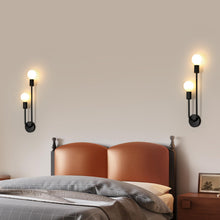 Carica l'immagine nel visualizzatore di Gallery, Comely Applique Interno E27 2 Luci Nero Regolabile Industriale