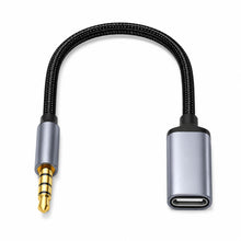 Carica l'immagine nel visualizzatore di Gallery, Cavo USB C femmina a 3.5 maschio, cavo jack 3.5 maschio a USB C femmina, adattatore audio DAC Hi-Fi, convertitore audio 