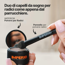 Carica l'immagine nel visualizzatore di Gallery, IMPERIO 2in1 pennello per polvere capelli per applicazione precisa e sfumatura di polvere per radici e per ricreare cioc