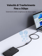 Carica l'immagine nel visualizzatore di Gallery, UGREEN Cavo Prolunga USB 3.0 Nylon Cable Maschio A Femmina 5Gbps (1M)