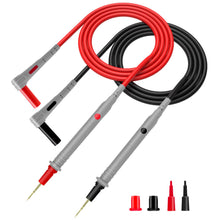 Carica l'immagine nel visualizzatore di Gallery, KAIWEETS Cavi di Test in Silicone Sonde per Multimetro Cavo in Silicone da 48 Pollici Punte Dorate CAT III 1000V &amp; CAT I