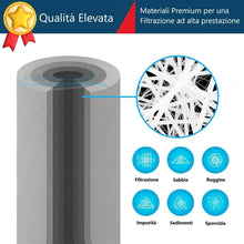 Carica l'immagine nel visualizzatore di Gallery, FILTRIACQUAITALIA Cartuccia Filtro A SEDIMENTI 10 Pollici Micron 5 per OSMOSI INVERSA DEPURATORE Acqua Set 3 Pezzi