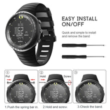 Carica l'immagine nel visualizzatore di Gallery, Cinturino Compatibile con Suunto Core, Cinturino di Ricambio in Morbido Cinturino Sportivo in TPU con Chiusura in Metall