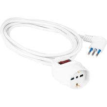 Carica l'immagine nel visualizzatore di Gallery, POLY POOL - PP2635 Prolunga Elettrica con Cavo Elettrico Bianco Estensibile 3 Metri - Spina 10A Salvaspazio e Presa Gran