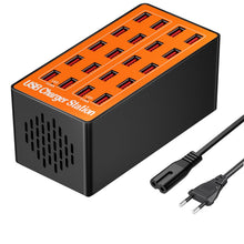 Carica l'immagine nel visualizzatore di Gallery, Caricabatterie USB Multiplo da 20 Porte, Stazione di Ricarica Intelligente da Scrivania con Ricarica Rapida e Design Com