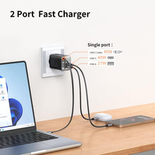 Carica l'immagine nel visualizzatore di Gallery, Mcdodo Caricatore USB C 40W con Cavo Retrattile USB C Alimentatore Tipo C Rapido Retrattile 3-Port Presa C Caricabatteri
