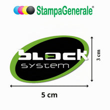 Carica l'immagine nel visualizzatore di Gallery, 5 Pz Adesivo “Block System” Antifurto per Veicoli | Segnalazione Sistema di Blocco Avanzato | PVC Resistente (5,5x3 cm) 