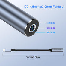 Carica l'immagine nel visualizzatore di Gallery, SinLoon PD 100 W DC4530 a cavo USB-C, DC 4,5 mm x 3,0 mm femmina (4,5 x 0,6 mm) ingresso su spina di tipo C, cavo di ric