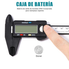 Carica l'immagine nel visualizzatore di Gallery, Vinabo Calibro Digitale, Professionale Calibro Digitale Classico da 150 mm / 6 Pollici con Ampio Display LCD Electronic 