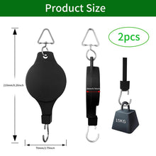 Carica l'immagine nel visualizzatore di Gallery, 2pcs Puleggia Retrattile per piante,Resistente Regola Bilerotella per piante Sospese,per interni ed Esterni,per vasi e M