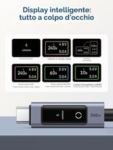 Carica l'immagine nel visualizzatore di Gallery, UGREEN Nexode Cavo USB C PD 3.1 240W con Display Digitale a LED (1M)