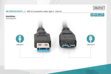 Carica l'immagine nel visualizzatore di Gallery, DIGITUS Cavo USB 3.2 Gen1 – 1,0 m – USB-A a Micro B – 5 Gbps – per computer, laptop, alloggiamenti per dischi rigidi e S