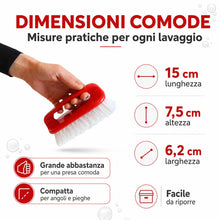 Carica l'immagine nel visualizzatore di Gallery, Today – Spazzola Bucato con Manico Ergonomico e Setole Semi-Rigide