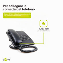 Carica l'immagine nel visualizzatore di Gallery, Good Connections Rj10 Telefonh?rerkabel 4m Spiralkabel Stecker/stecker Schwarz