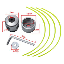 Carica l'immagine nel visualizzatore di Gallery, Testina Decespugliatore Universale, HTBAKOI Testine Decespugliatore Alluminio + Guanti da Lavoro Anti Scivolo con Fili d