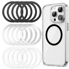 Carica l'immagine nel visualizzatore di Gallery, 15 Pezzi Anello Magnetico Adesivo per Smartphone, Compatibile con MagSafe, Piastra Metallica per Ricarica Wireless e Sup