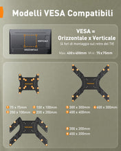 Carica l'immagine nel visualizzatore di Gallery, Perlegear Supporto da Parete per TV da 26 a 65 Pollici, Staffa TV con Braccio Girevole ed Estendibile, Max VESA 400x400,