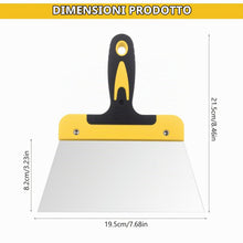 Carica l'immagine nel visualizzatore di Gallery, 2 Pz Raschietto Muro, 200mm Raschietto per Vernice, Spatola per Stucco, Set di Spatole Flessibili per Cartongesso Raschi