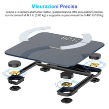 Carica l'immagine nel visualizzatore di Gallery, Bilancia Intelligente Impedenziometrica Bluetooth con App, Bilancia Digitale Smart per Grasso Corporeo, BMI, Peso, Massa