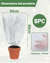Carica l'immagine nel visualizzatore di Gallery, Set di 6 Telo Antigelo in Tessuto Non Tessuto per Piante 60x80 cm,Protezione per Piante da Esterno Contro Gelo,Vento e I