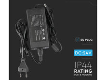 Carica l'immagine nel visualizzatore di Gallery, LEDLUX CV7247 Trasformatore Alimentatore 24V 2,5A 60W Con Spina da Presa Casa AC220V a DC 24V IP44, nero