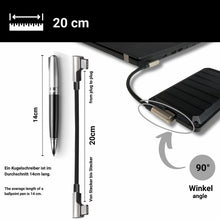 Carica l'immagine nel visualizzatore di Gallery, PAXO Cavo di ricarica da 0,2 m, 3A, cavo da USB C a USB C, USB 2.0, elegante spina angolata, guaina in tessuto particola