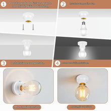 Carica l'immagine nel visualizzatore di Gallery, URAQT Portalampada E27, 4 Pezzi Portalampada da Soffitto E27, Porta Lampada