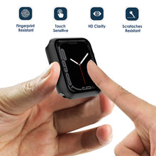 Carica l'immagine nel visualizzatore di Gallery, Simpeak 4 Pezzi Cover Compatibile con Apple Watch Series 6/5/4/SE/SE2/SE3 44mm, Custodia Caso con Vetro Temperato HD Pel