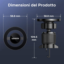 Carica l'immagine nel visualizzatore di Gallery, UGREEN Porta Cellulare Auto per Magsafe con Gancio Metallo