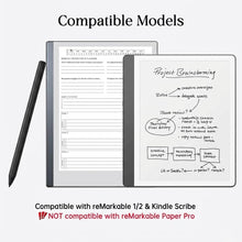 Carica l'immagine nel visualizzatore di Gallery, Penna Compatibile con Remarkable 2 Pen, EMR Stylus con Gomma, Livello di Pressione 4096, Rifiuto del Palmo e Sensibile a