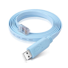 Carica l'immagine nel visualizzatore di Gallery, 10Gtek Cisco Console Cable USB to RJ45 with FTDI Chip 6ft/1.8m for RS232 Routers/Switches, Support Windows, MAC, Linux
