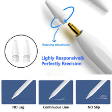 Carica l'immagine nel visualizzatore di Gallery, Penna per Apple iPad (2018-2024),Penna Touch per Tablet, ipad Pencil con Sensibile all'inclinazione &amp; Rigetto del Palmo,