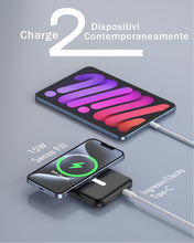 Carica l'immagine nel visualizzatore di Gallery, Podoru Power Bank per MagSafe 5000mAh, Slim Magneitco Powerbank per iPhone