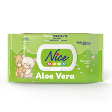 Carica l'immagine nel visualizzatore di Gallery, Nice Baby Aloe Vera Salviette per Cambio Pannolino, con Aloe Vera ad Effetto Idratante sulla Pelle, Dermatologicamente T