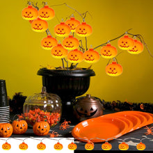 Carica l'immagine nel visualizzatore di Gallery, Luci led Batteria Halloween Zucca 3 Metri 20 LED IP65 Impermeabile Decorazioni Casa