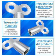 Carica l'immagine nel visualizzatore di Gallery, Jonami 2x Chiave Sfiato Radiatori Universale – Chiavetta per Valvola Scarico Calorifero Spurgo Impianto Termico Riscalda